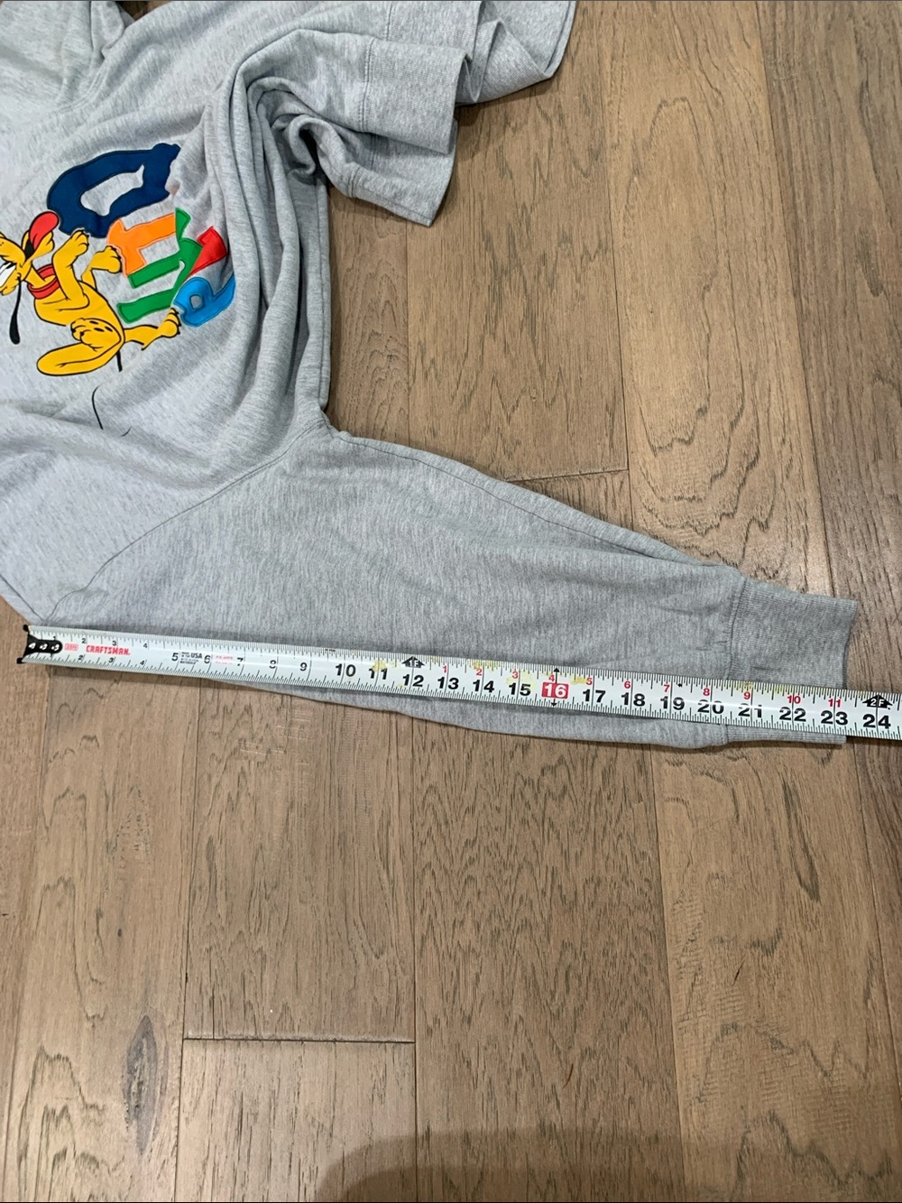 Disney Gray Crewneck Sweatshirt with Colorful Pluto Graphic Size XL - Picture 12 of 14